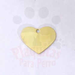 Placas Corazón Doradas